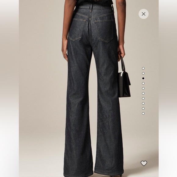 J. Crew Dark Blue High-Rise Flare Jeans - Picture 3 of 6